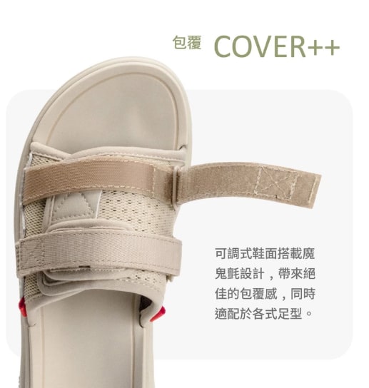包覆 COVER++:魔鬼氈可調鞋面